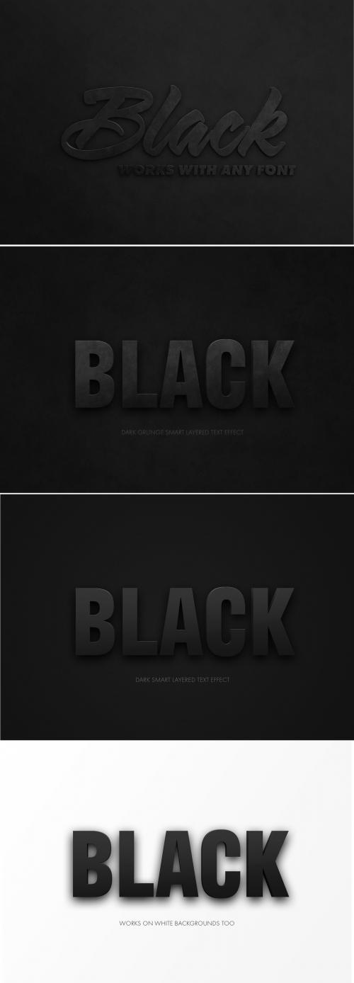 Black Text Effect Mockup - 318686353