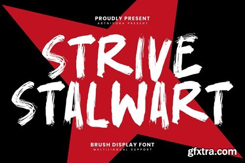 Strivestalwart - Brush Display Font VEMMTNA