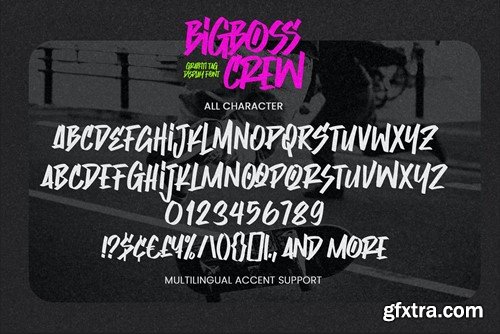 BigBoss Crew - Graffiti Tag Display Font CJNA54W