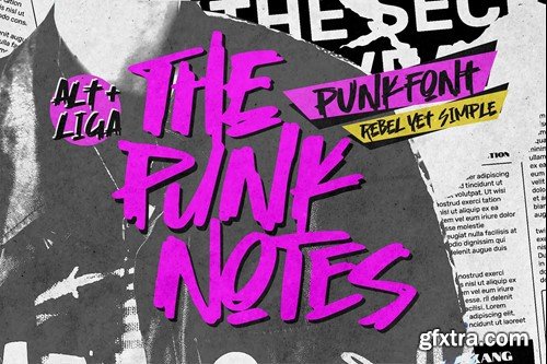 The Punk Notes - Punk Font Rebel Yet Simple EX2LGBG