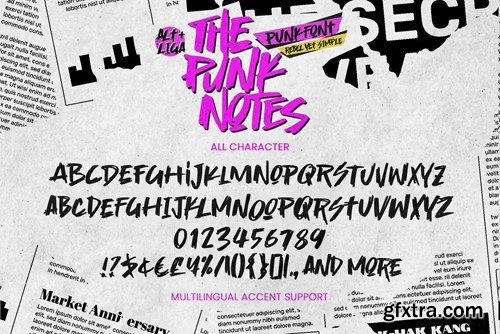 The Punk Notes - Punk Font Rebel Yet Simple EX2LGBG