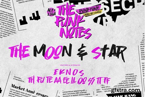 The Punk Notes - Punk Font Rebel Yet Simple EX2LGBG