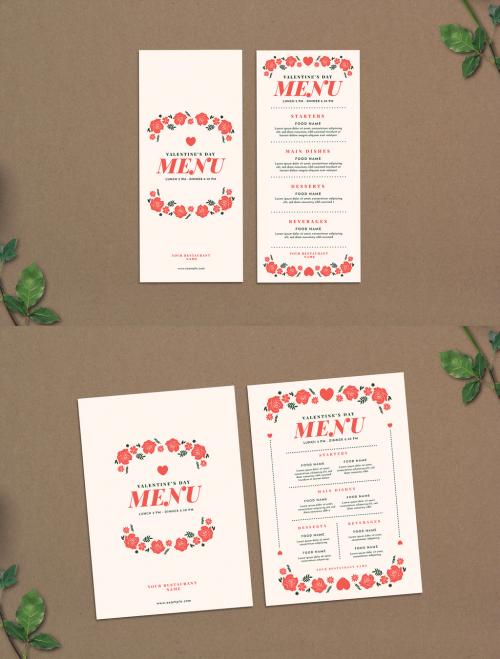 Special Valentine Diner Menu Layouts - 319021498