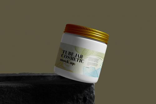 Tube Jar Cosmetic Mockup