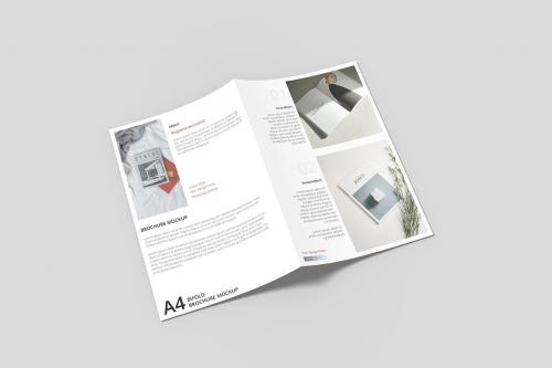 MI - A4 Bifold Brochure Mockup