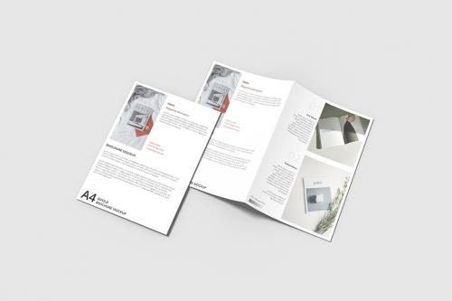 MI - A4 Bifold Brochure Mockup