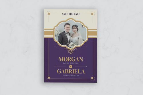 Modern Vintage Wedding Invitation