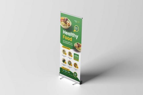 Delicious Healthy Food Roll Up Banner