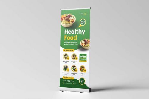 Delicious Healthy Food Roll Up Banner