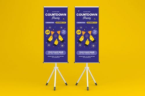 Countdown Party Roll Up Banner