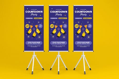 Countdown Party Roll Up Banner