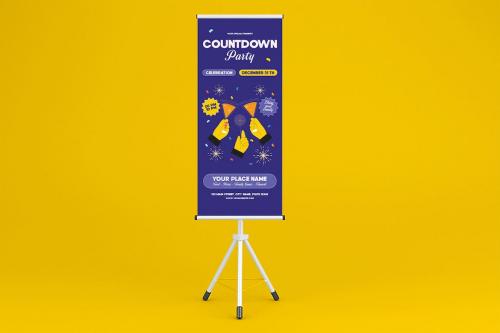 Countdown Party Roll Up Banner