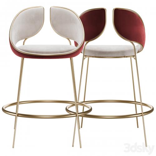 Hyoku Bar Chair Stool by Alma de Luce