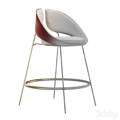 Hyoku Bar Chair Stool by Alma de Luce