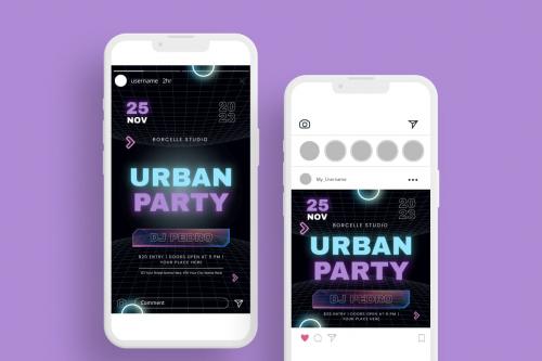 Y2K Urban Party Flyer Template