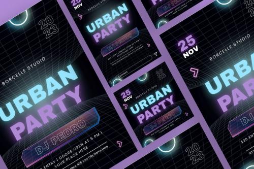 Y2K Urban Party Flyer Template