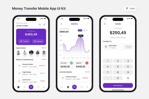 Money Transfer Mobile App UI Kit