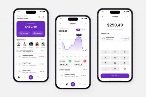 Money Transfer Mobile App UI Kit