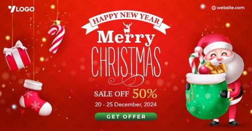 Merry Christmas &amp; Happy New Year Ad Banners Pack