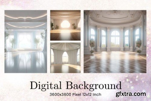 Floral Windows Studio Backdrop Overlays