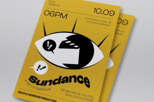 Yellow Bauhaus Sundance Film Festival Flyer Set