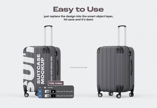 Travel Suitcase Mockup Set