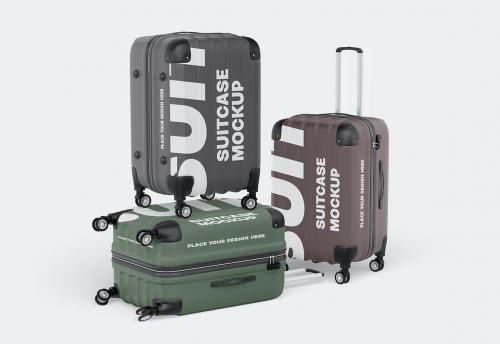 Travel Suitcase Mockup Set