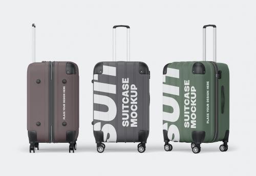 Travel Suitcase Mockup Set