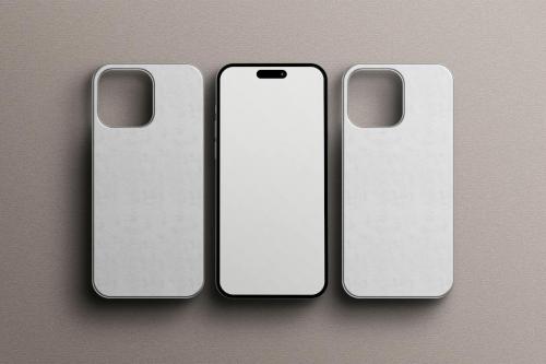 iPhone 15 Pro Max Back Cover with Phone Mockup Set