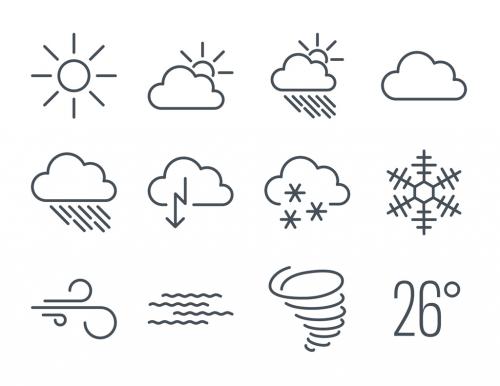 Weather Icon Set Collection - 320383426