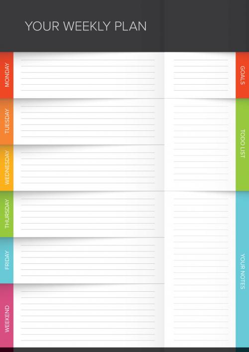 Weekly Planner Layout - 320383433