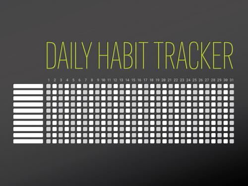 Daily Habit Tracker Layout - 320383459