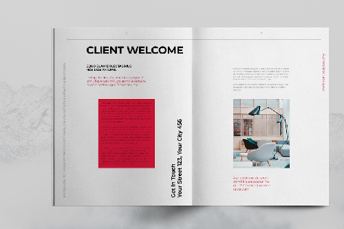 Red Company Brochure Template