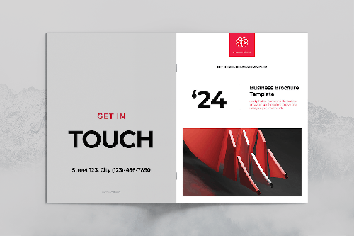 Red Company Brochure Template