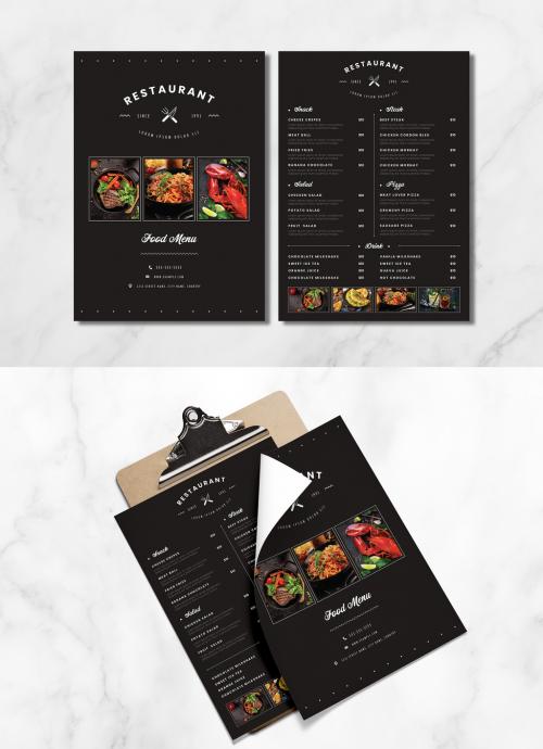 Restaurant Food Menu Layout - 320641351