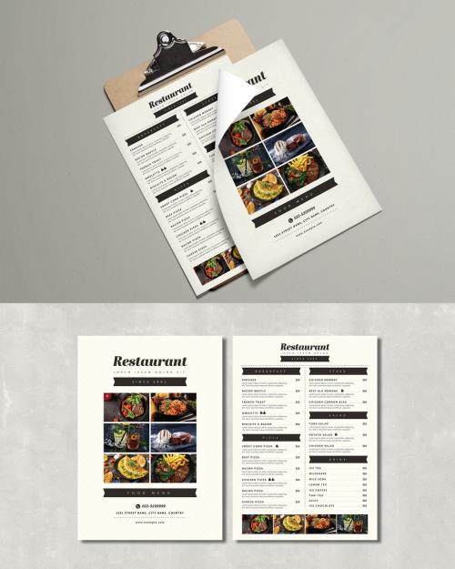 Simple Restaurant Food Menu Layout - 320641357