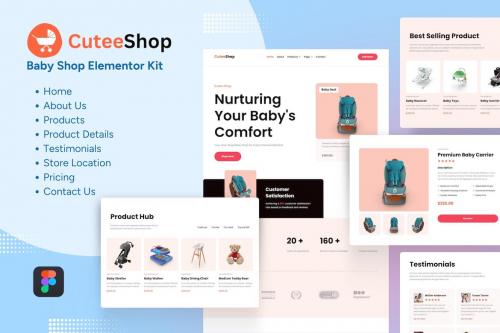 CuteeShop - Ecommerce Baby Shop Figma Template