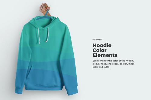 Mockup Hoodie on the Hangers