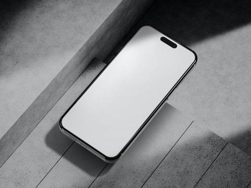 iPhone 15 Pro Max Smartphone Screen Mockup Set