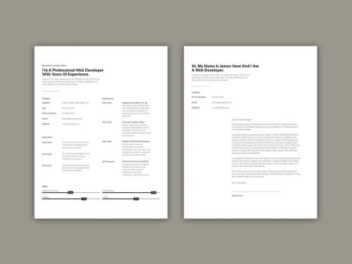 Minimal Resume Layout Set - 321120091