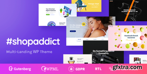 Themeforest - Shopaddict - 16 Ready WordPress Landing Pages Theme 23662196 v1.1.1 - Nulled