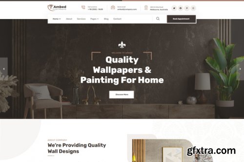 Themeforest - Ambed - Wallpapers &amp; Painting Services Template Kit 48997474 v1.0.0 - Nulled