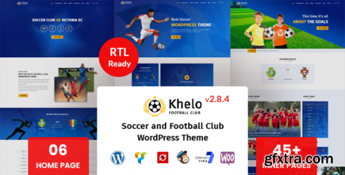 Themeforest - Khelo - Soccer &amp; Sports WordPress Theme 23889382 v2.8.3 - Nulled