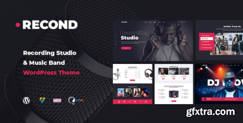 Themeforest - Recond - Recording Studio &amp; Music Band WordPress Theme 24092869 v1.1.7 - Nulled