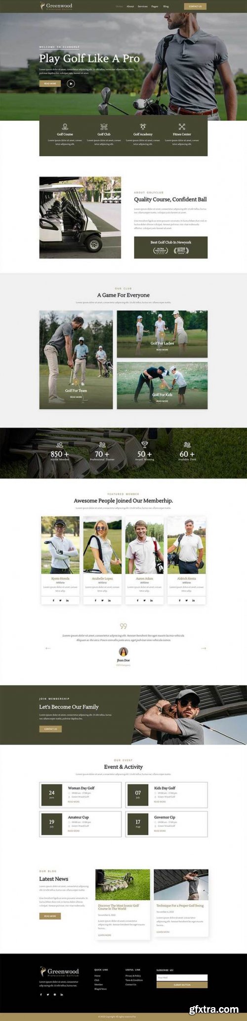 Themeforest - Greenwood - Golf Club &amp; Academy Elementor Template Kit 41307837 v1.0.0 - Nulled