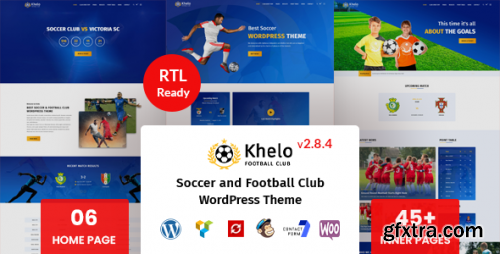 Themeforest - Khelo - Soccer &amp; Sports WordPress Theme 23889382 v2.8.4 - Nulled