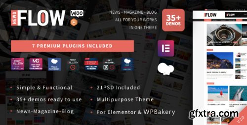 Themeforest - Flow News - Magazine and Blog WordPress Theme 19741299 v3.0 - Nulled