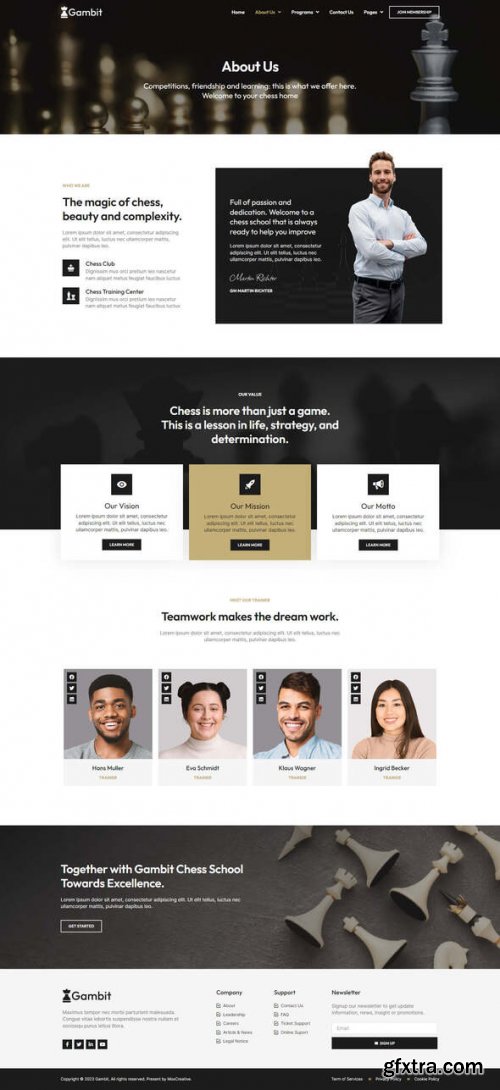 Themeforest - Gambit - Chess Club Courses &amp; Training Elementor Template Kit 49000398 v1.0.0 - Nulled