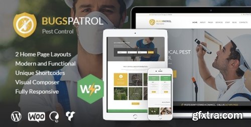 Themeforest - BugsPatrol - Pest &amp; Insects Control Disinsection Services WordPress Theme 17323354 v1.5.0 - Nulled