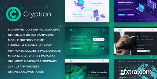 Themeforest - Cryption - ICO, Cryptocurrency &amp; Blockchain WordPress Theme 21714401 v1.0.6.5 - Nulled